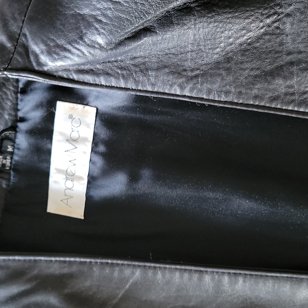 Andrew Marc black leather jacket Medium